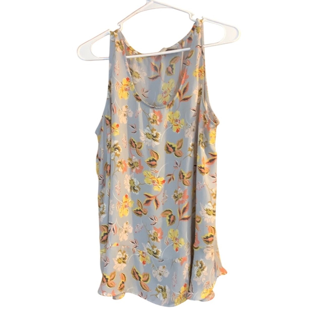 LOFT sleeveless lightweight floral pullover top - Size large